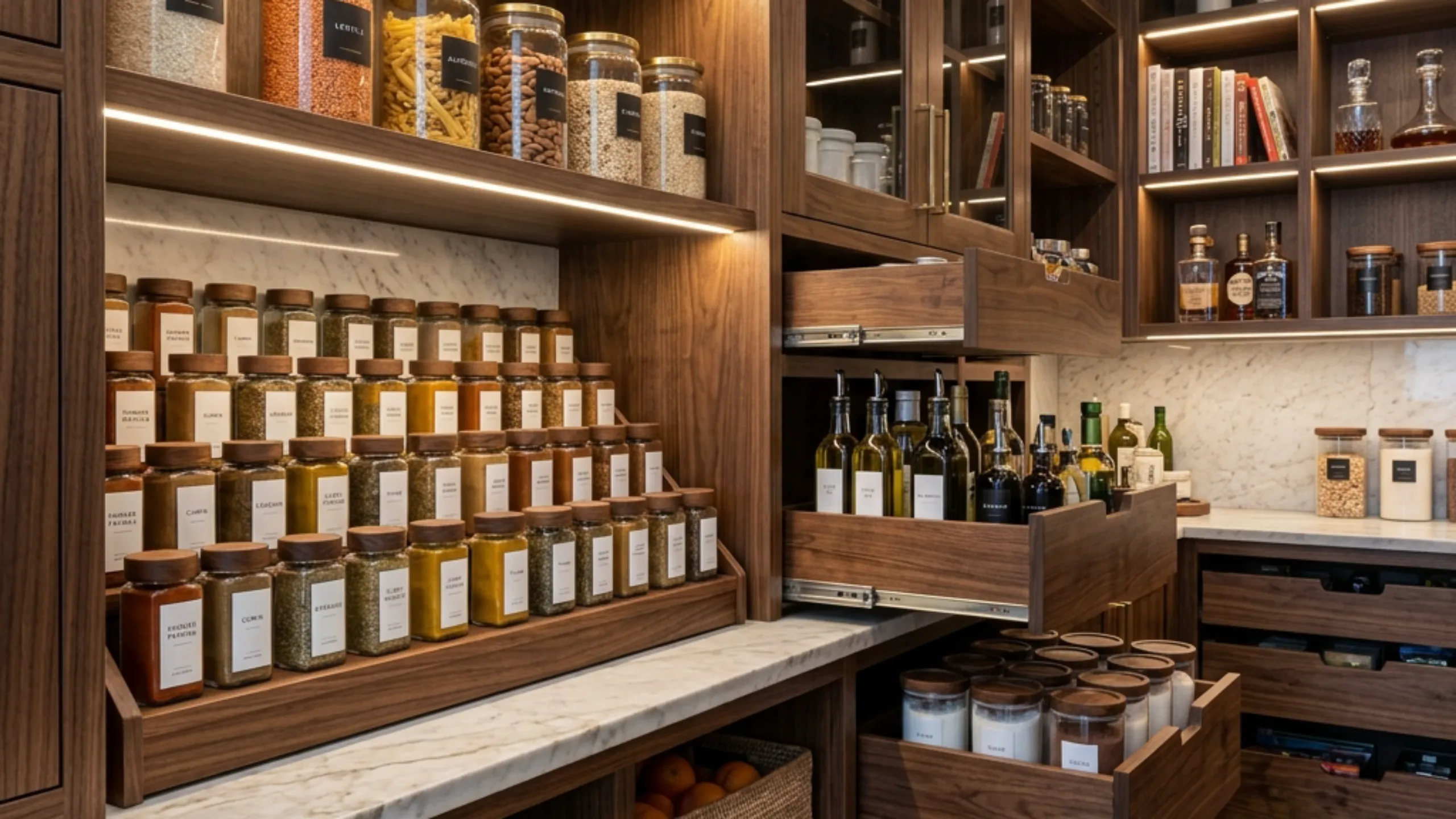 Clean Organized Custom Luxury Kosher Pantry by Modernino