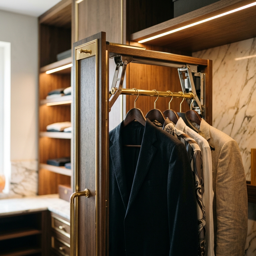 ADA Compliant Motorized Closet Rod for Wheelchair Accessibility