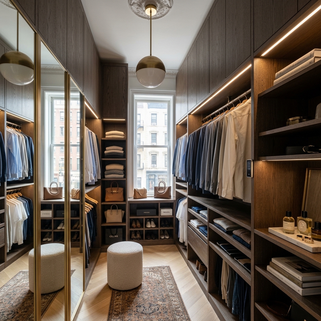 Space-Constrained Pre-War Manhattan Apartment Wardrobe