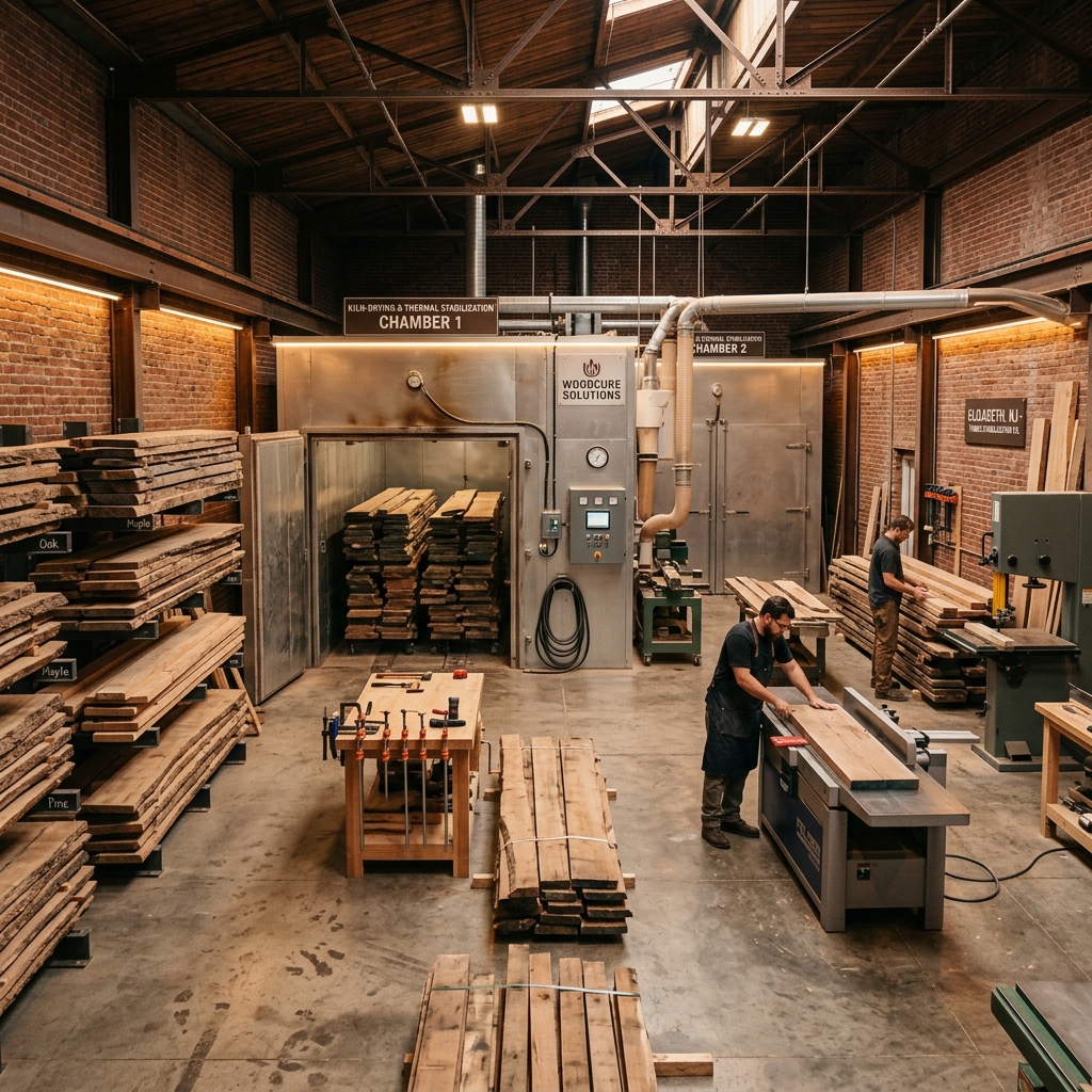 Modernino Craftsman Assembling Cabinetry in Elizabeth NJ Workshop