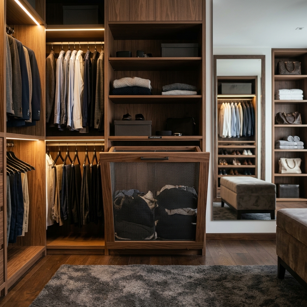 Built-In Pull-Out Hampers