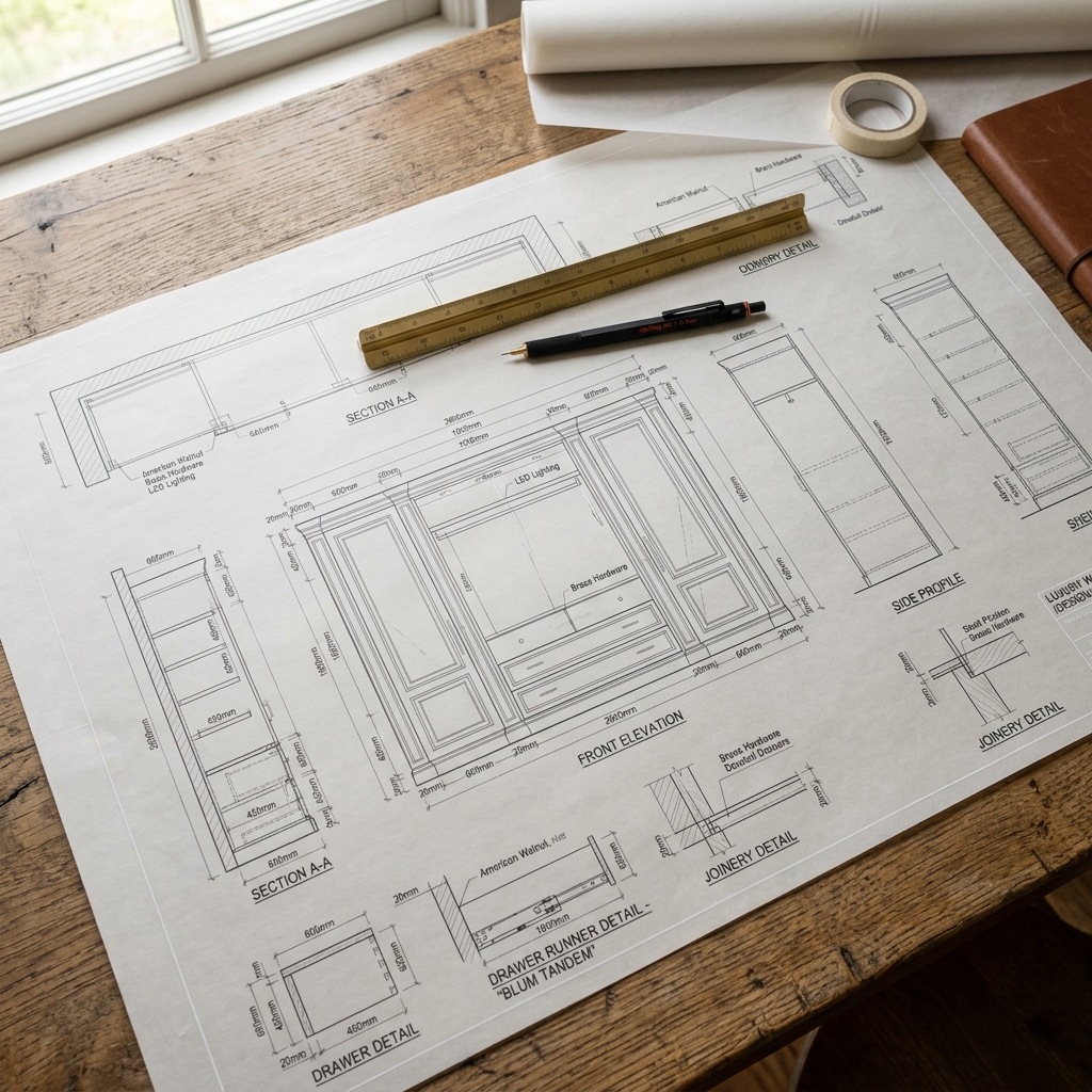Assembled manufacturing sign-off and blueprint details
